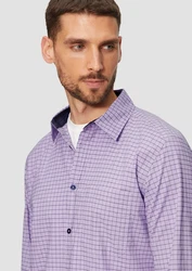 s.Oliver Langarmhemd Regular Fit  Lila/Fliederfarben/Dunkelblau
