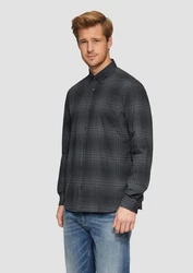 s.Oliver Langarmhemd Regular Fit Button-down Hemd Dunkelgrau/Dunkelblau/Rot/Schwarz/Grau