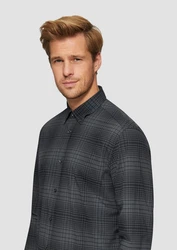 s.Oliver Langarmhemd Regular Fit Button-down Hemd Dunkelgrau/Dunkelblau/Rot/Schwarz/Grau