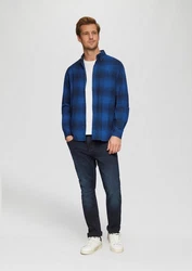 s.Oliver Langarmhemd Regular Fit Button-down Hemd Blau/Dunkelblau/Hellblau