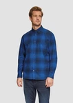 s.Oliver Langarmhemd Regular Fit Button-down Hemd Blau/Dunkelblau/Hellblau