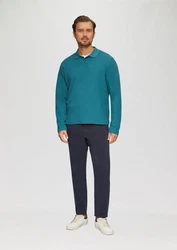 s.Oliver Stoffhose Regular Fit Chino Türkis/Blau/Grün