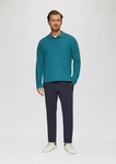 s.Oliver Stoffhose Regular Fit Chino Türkis/Blau/Grün