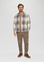s.Oliver Langarmhemd Regular Fit Lila/Rot/Beige/Bordeaux/Grau