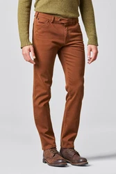 MEYER Chinohose CHICAGO Braun/Orange/Rot