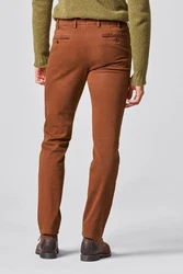 MEYER Chinohose CHICAGO Braun/Orange/Rot