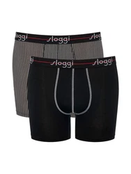 SLOGGI Boxershorts 'men Start' Beige/Grün/Gelb/Schwarz