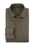 OLYMP Businesshemd Luxor 24/Seven modern fit Comfort Stretch Dunkelgrün/Khaki/Grau