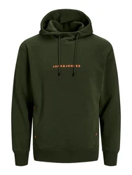 JACK & JONES Sweatshirt JJTree oliv / orange