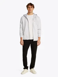 Tommy Jeans Sweatshirt TJM REG S FLAG ZIP FLEECE THRU Grau/Hellgrau
