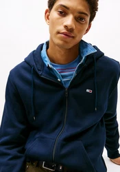 Tommy Jeans Sweatshirt TJM REG S FLAG ZIP FLEECE THRU Dunkelblau