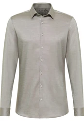Eterna Langarmhemd SUPER SLIM EASY IRON Khaki/Beige