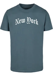 Mister Tee T-Shirt New York Wording Tee Blau/Dunkelblau/Grau/Hellblau/Türkis
