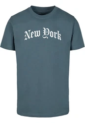 Mister Tee T-Shirt New York Wording Tee Blau/Dunkelblau/Grau/Hellblau/Türkis