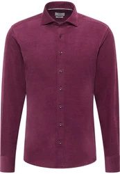 Eterna Langarmhemd SLIM FIT EASY IRON Dunkelrot/Bordeaux/Lila/Rosa