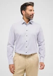Eterna Langarmhemd MODERN FIT NON IRON Grau/Weiß/Lila