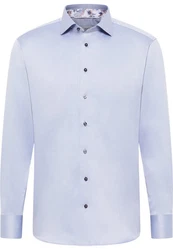 Eterna Langarmhemd MODERN FIT NON IRON Hellblau/Blau/Dunkelblau