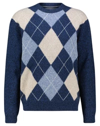 Gant Strickpullover Dunkelblau/Hellblau/Blau