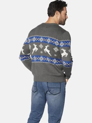 Jan Vanderstorm Strickpullover TORE Dunkelblau/Grau/Dunkelgrau