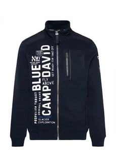 CAMP DAVID Sweatjacke Jacke HELI FLIGHT Dunkelblau/Hellblau/Blau