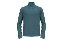 Odlo Langarmshirt Run Easy Warm Midlayer 1/2 Zip Blau Melange
