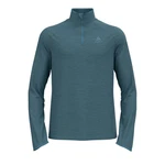 Odlo Langarmshirt Run Easy Warm Midlayer 1/2 Zip Blau Melange