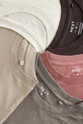 Next T-Shirt Langarmshirts (5-tlg) Lila/Braun/Beige/Grau