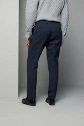 Next Slim Fit Donegal Anzughose Dunkelblau/Blau/Hellblau