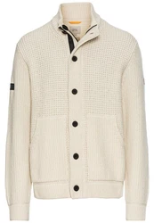 camel active Strickjacke Beige/Khaki/Weiß