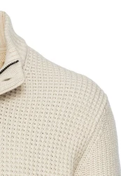 camel active Strickjacke Beige/Khaki/Weiß