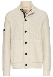 camel active Strickjacke Beige/Khaki/Weiß