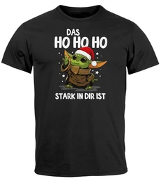 Print-Shirt Herren T-Shirt Weihnachten Baby-Yoda Fun-Shirt Spruch lustig Das mit Print