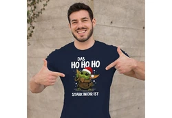 MoonWorks Print-Shirt Herren T-Shirt Weihnachten Baby-Yoda Fun-Shirt Spruch 