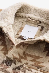 Next Hemdjacke im Navajo-Stil mit Borgfutter 