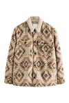 Next Hemdjacke im Navajo-Stil mit Borgfutter 