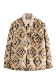 Next Hemdjacke im Navajo-Stil mit Borgfutter 