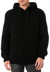 RedBridge Strickpullover mit Kapuze  Schwarz
