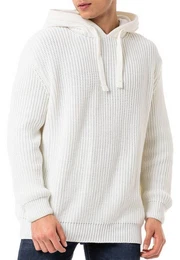 Strickpullover mit Kapuze Lssiger Style und warmer Tragekomfort Hoodie aus Grobstrick