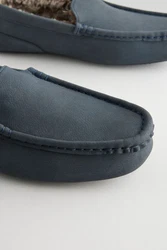 Next Mokassin-Slipper Hausschuh Hellblau/Dunkelblau/Blau