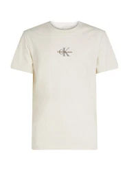 Calvin Klein Jeans T-Shirt MONOLOGO TEE Khaki/Weiß/Beige/Creme