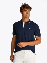 Tommy Jeans Poloshirt Dunkelblau/Hellblau/Blau