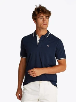 Tommy Jeans Poloshirt Dunkelblau/Hellblau/Blau