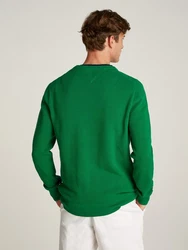 TOMMY HILFIGER Pullover 'ESSENTIAL' STEUERKREUZ Grün/Dunkelgrün/Neonfarben