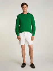 TOMMY HILFIGER Pullover 'ESSENTIAL' STEUERKREUZ Grün/Dunkelgrün/Neonfarben