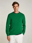 TOMMY HILFIGER Pullover 'ESSENTIAL' STEUERKREUZ Grün/Dunkelgrün/Neonfarben TOMMY HILFIGER Pullover 'ESSENTIAL' STEUERKREUZ Grün/Dunkelgrün/Neonfarben