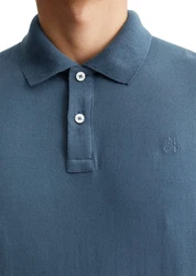 Marc O'Polo Langarm-Poloshirt Blau/Grau