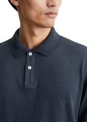 Marc O'Polo Langarm-Poloshirt Dunkelblau/Blau/Grau