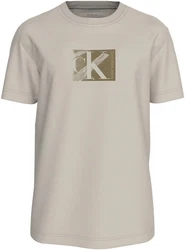 Calvin Klein Jeans Rundhalsshirt SMALL CK BOX TEE Khaki/Beige