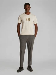 Calvin Klein Jeans Rundhalsshirt SMALL CK BOX TEE Khaki/Beige