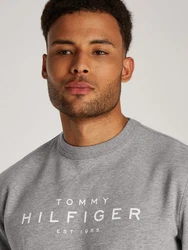 Tommy Hilfiger Sweatshirt mit Logo Grau/Dunkelgrau/Dunkelrot/Hellgrau